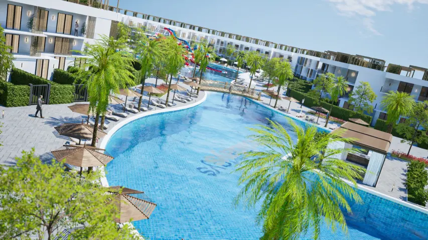 102 First Floor Building 6 side pool